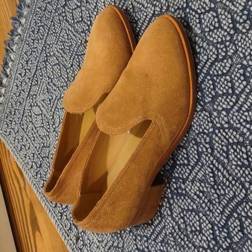 Soludos tan suede loafers